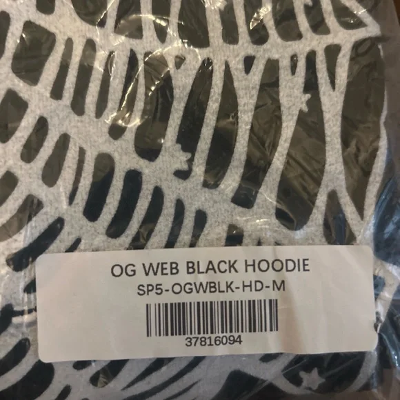 OG Black spider hoodie size M